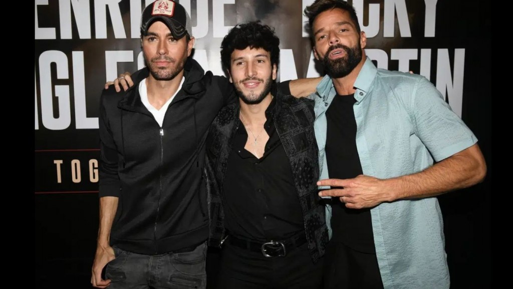 Ricky Martin, Enrique Iglesias y Sebastian Yatra juntos